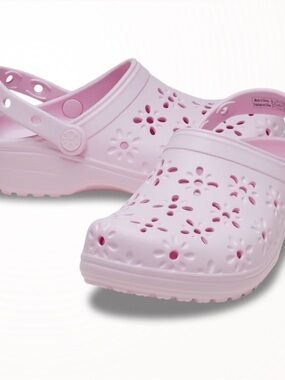 NWT CROCS Women's Pink Floral Vent Clog